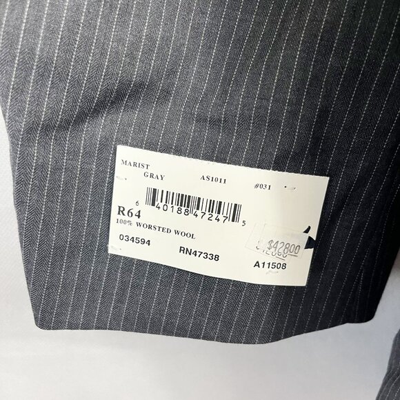 NEW Tommy Hilfiger Gray Pin Striped Blazer Jacket Sport Coat Worsted Wool Size R - Picture 4 of 9